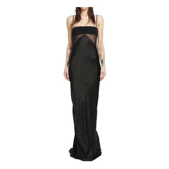 Rick Owens Combo Slip Gown - female - Rick Owens - Gowns - Black - M - Dresses