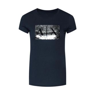 A|X Armani Exchange T-shirt con Logo - - Tops - Donna - Blu - M