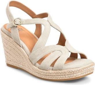 S&ouml;fft Norma Slingback Espadrille Platform Wedge Sandal in Baywater at Nordstrom, Size 6.5
