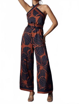 Hutch Woodson Halter Style Jumpsuit In Copper