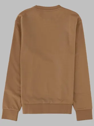 HUGO BOSS Logo-Embroidered Cotton Sweatshirt - Brown