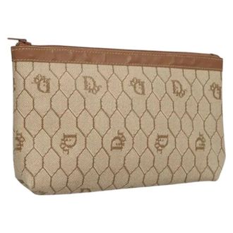 Dior Pre-owned Pouch - Dames - Pre-owned - Beige - Maat: ONE Size Leer