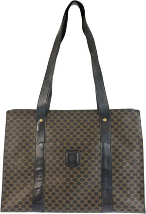 Celine Black Brown Pvc Leather Shoulder Bag Tote Bag (Pre-Owned)