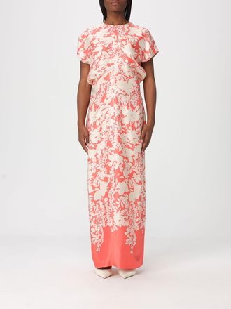 Agnona Abito lungo Agnona in seta con stampa floreale