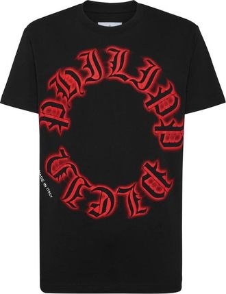 Philipp Plein T-shirt Ronde Hals Gothic - Heren - T-shirts - Zwart - 2XL - Katoen - Tops