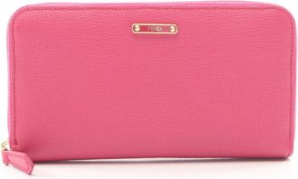 Fendi Pink Leather Long Wallet (Bi-Fold) (Pre-Owned)