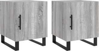 vidaXL Vidaxl - Bedside Cabinets 2 pcs Grey Sonoma 40x40x50 cm Engineered Wood