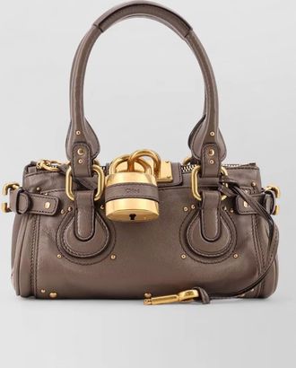 Chlo&eacute; shoulder bag gold tone hardware studs