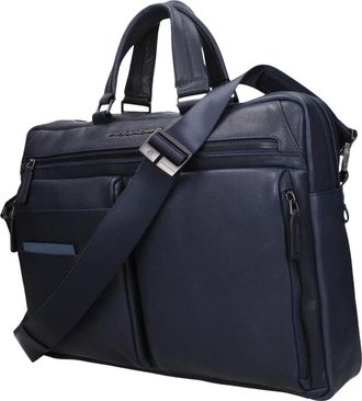 Piquadro Tassen, Heren, Blauw, ONE Size, Leer, Paavo Aktetas