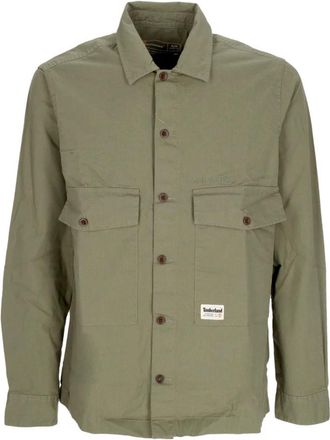 Timberland WF Roc Overshirt Cassel Earth - Heren - Zomerjassen - Groen - M - Katoen - Jassen