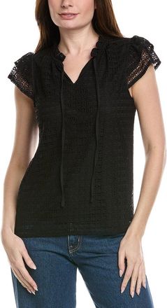T Tahari Ruffle Lace Top