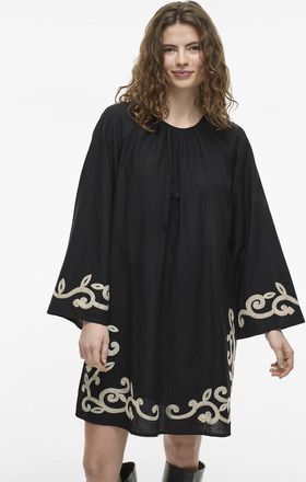 Vila Korte jurk met print op boorden