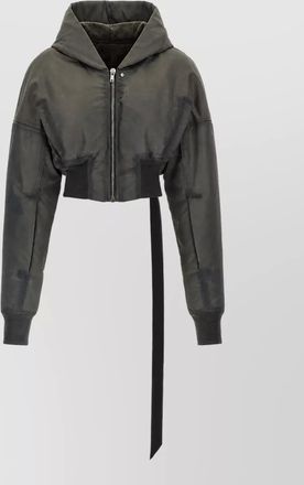 Rick Owens hooded cropped bomber jacket