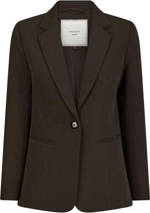 Neo Noir Conan Structuur Blazer - Dames - Blazers - Bruin - L - Leer - Jassen