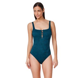 Gottex Jolene Textured Square Neck One Piece