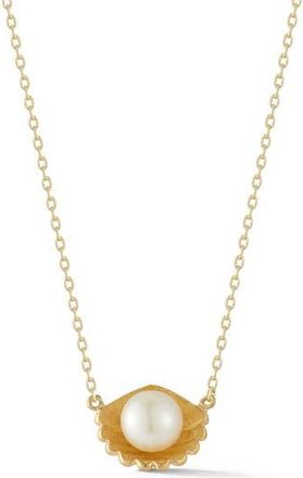 Glaze Jewelry Cultured Pearl Shell Pendant Necklace in Gold at Nordstrom Rack