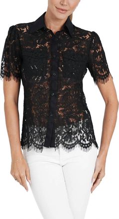 Love Token Mel Lace Top In Black