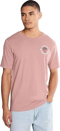 Hurley Palm Short Sleeve Mens T Shirt Phantom Rose : SM, Cotton