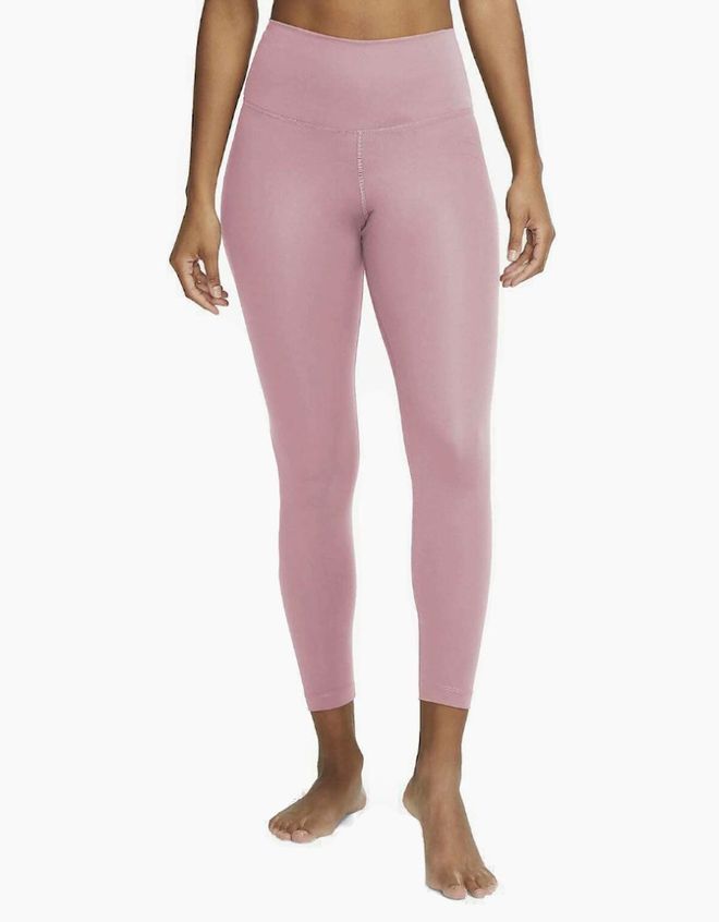 Nike Womens Nike Yoga Womens Pastel Pink 7/8 Leggings - Size: 12