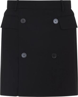 Balenciaga Stijlvolle Mini Rok - Dames - Korte rokken - Zwart - S - Rokken
