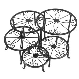 OEM Juego De 5 Soportes Met&aacute;licos Innovadores Y Resistentes Para Plantas (para Interior/exterior)