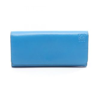 Loewe Blue Leather Long Wallet (Bi-Fold) (Pre-Owned)