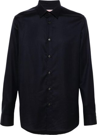 Valentino Garavani classic collar shirt - men - Cashmere/Virgin Wool/Polyester - 39 - Blue