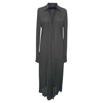 Diane Von F&uuml;rstenberg Diane Von Furstenberg Midi Shirt Dress in Black Viscose