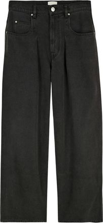 Isabel Marant Jeans, Dames, Zwart, XS, Katoen, Rodayna Wide Jeans