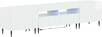 vidaXL Cabinet De Tv Led De 5 Piezas Blanco Brillante Vidaxl