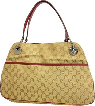 Gucci Beige Canvas Tote Bag (Pre-Owned)