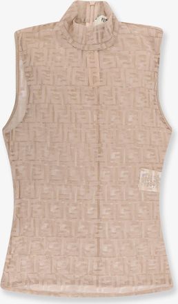 Fendi Top FF in jersey ricamato - FENDI - gender_Woman