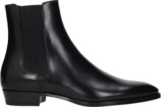 Celine Black Leather Ankle Mens Boots