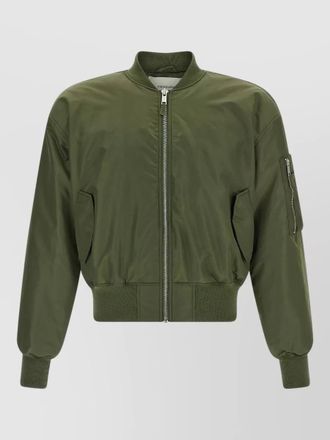 Entire studios nylon bomber jacket front and sleeve pockets
