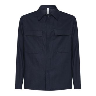 Hev&ograve; Licht Jack - Heren - Zomerjassen - Blauw - 2XL - Linnen - Jassen