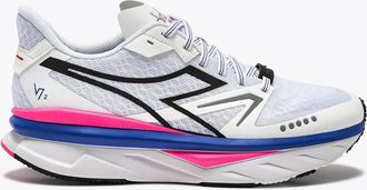 Diadora Womens Atomo V7000-2 Sneaker In White Surf The Web Pink Fluo