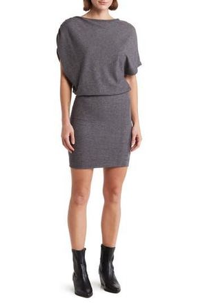 Go Couture Short Sleeve Sweater Dress in Charcoal at Nordstrom Rack, Size X-Large