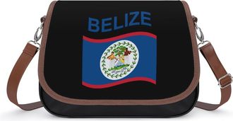 Generic Flag of Belize Fashion Womens Crossbody Bags Novelty Handbag Shoulder Bag Purse