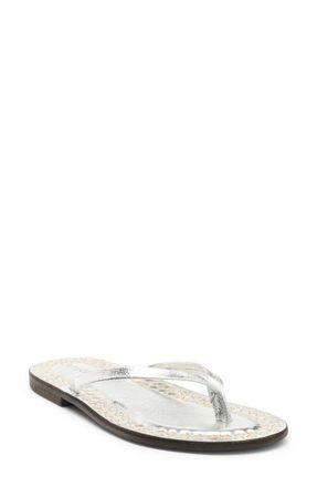 Jeffrey Campbell Katrina Flip Flop in Silver Gold at Nordstrom, Size 10