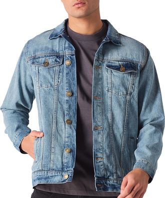 Generic Mens Denim Jacket, Vintage Premium Winter Warm Regular Fit Western Classic Style Jackets Vintage Trucker Coat Workwear Stonewash Jean Premium Outfit U
