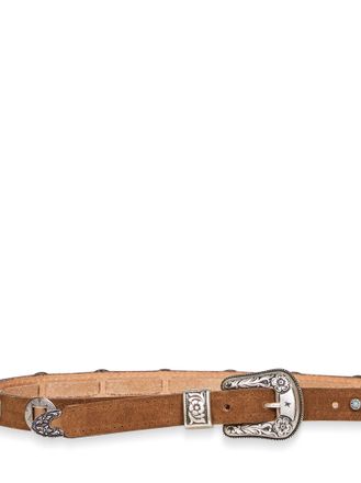 Golden Goose Mens Lace Belt Nubuck Light Brown Calf Leather