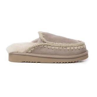 Mou Schapenvacht slippers met rubberen zool - Dames - Schoenen - Grijs - Maat: 40 EU