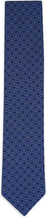 Eton Zijden stropdas met patroon - Blauw