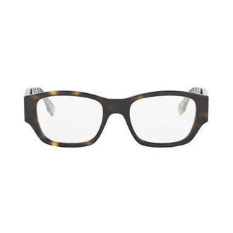 Fendi FE50123I Tortoiseshell Square Full Rim Eyeglasses - Brown