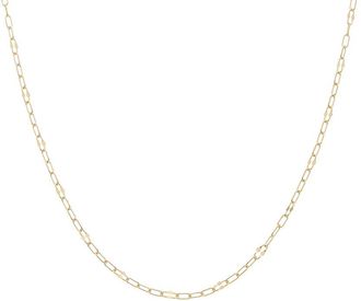 Italian Gold, Inc 10K Mirror Flat Link Station Paperclip Necklace