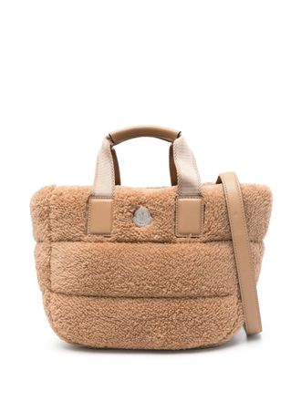 Moncler mini Caradoc tote bag - women - Polyester/Cotton/Polyester/Acrylic - One Size - Brown