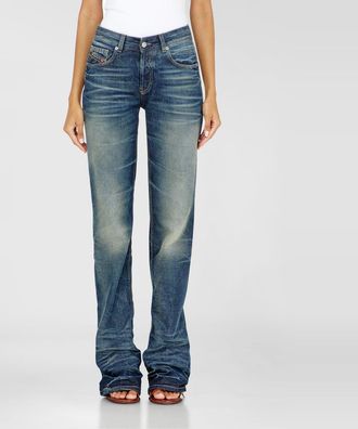 Diesel Regular Jeans Regular Waist D-Heel, Medium blue, Button fly