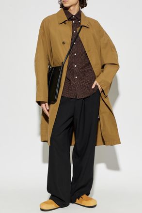 Christophe Lemaire Coat With Pockets, Mens, Brown