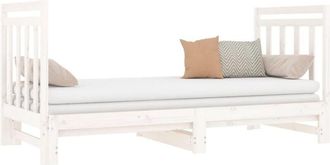vidaXL Pull-out Day Bed without Mattress White 2x(90x190) cm vidaXL