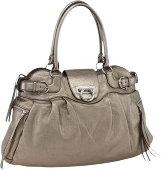 Ferragamo Pre-owned Handtas - Dames - Vintage Handtas - Grijs - ONE Size - Leer - Vintage